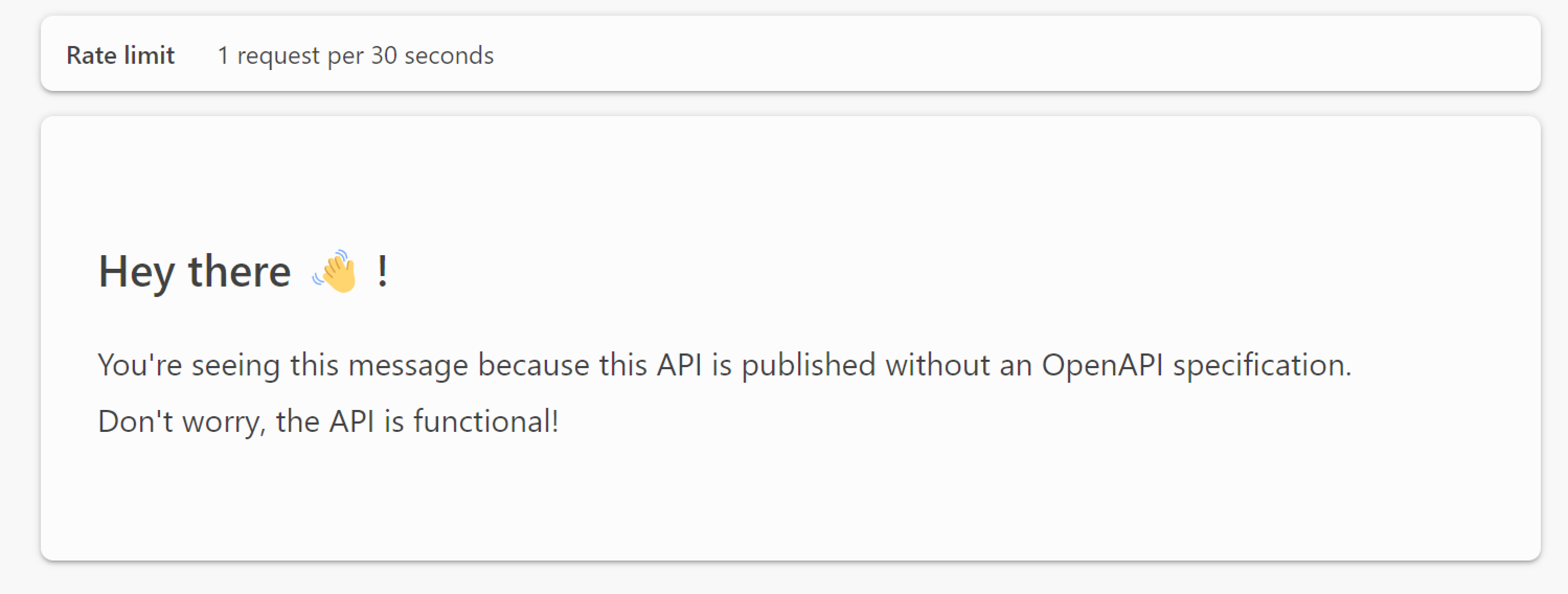 No OAS spec required.