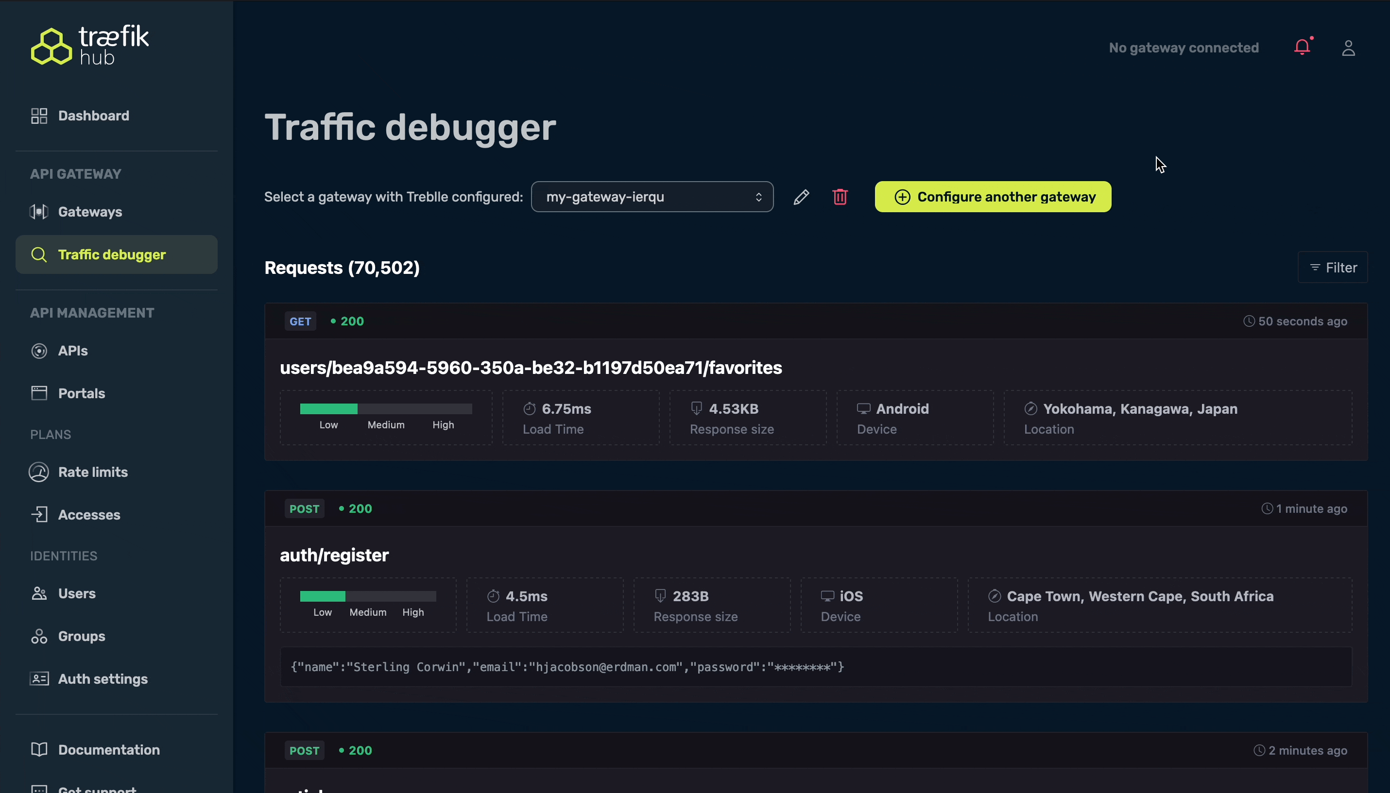 "Traefik Debugger Filter Menu"