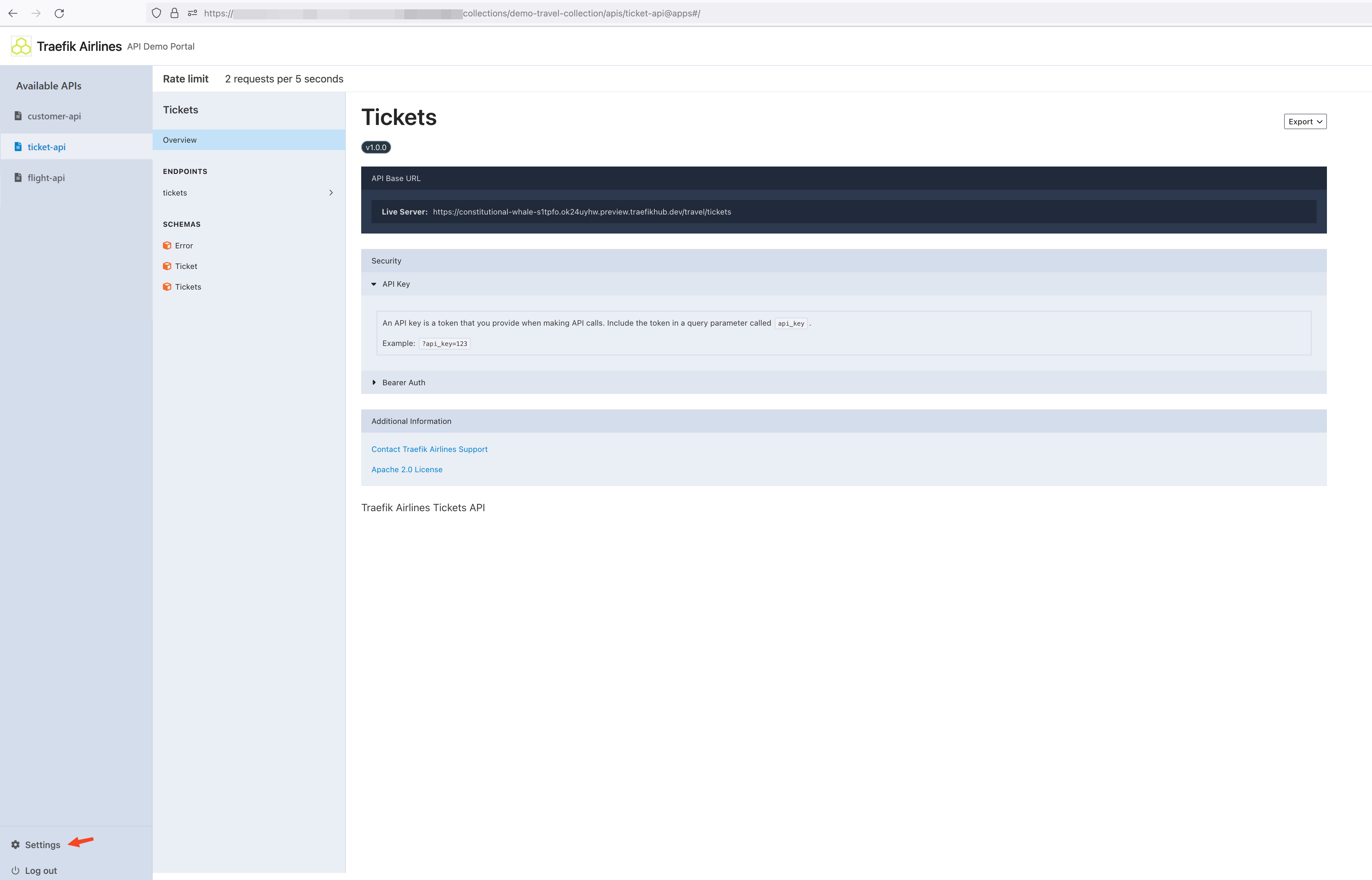 Select Settings in the left bottom corner. Select Settings in the left bottom corner.